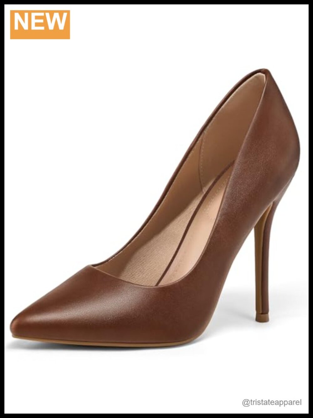 Women's Pointed Toe Stiletto Pumps 4" Heels Slip-On Dress Shoes